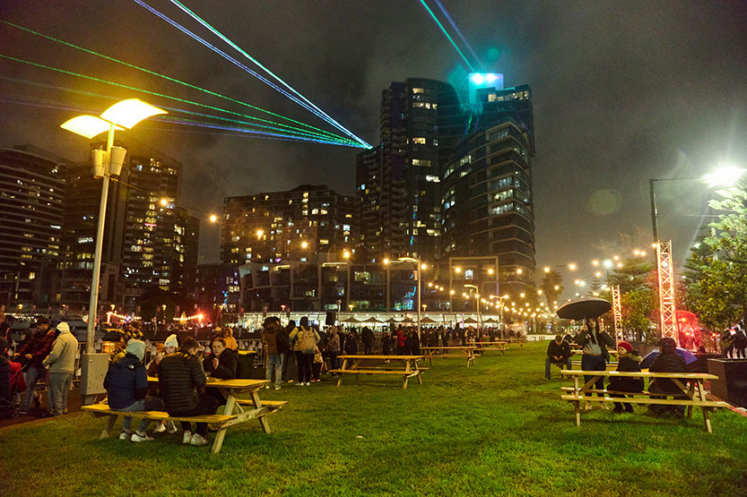 Large crowds fire up Docklands ahead of new Now or Never festival