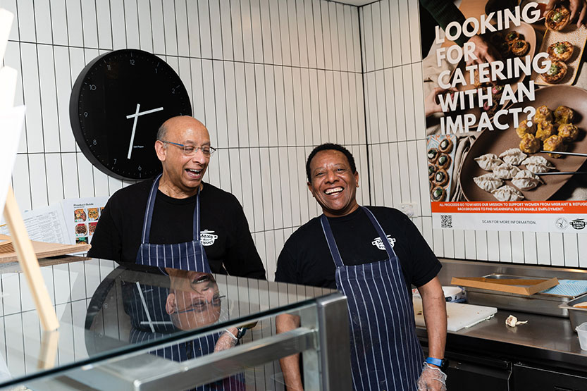 Local businesses step up support for a café making a change