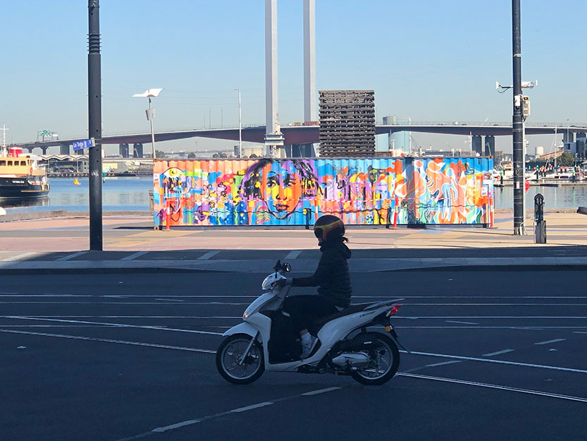 Container lights up Docklands