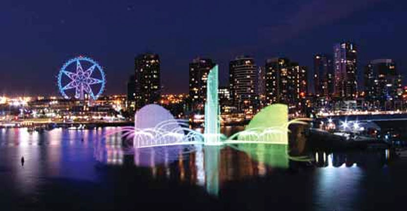 Support for Docklands fountain show