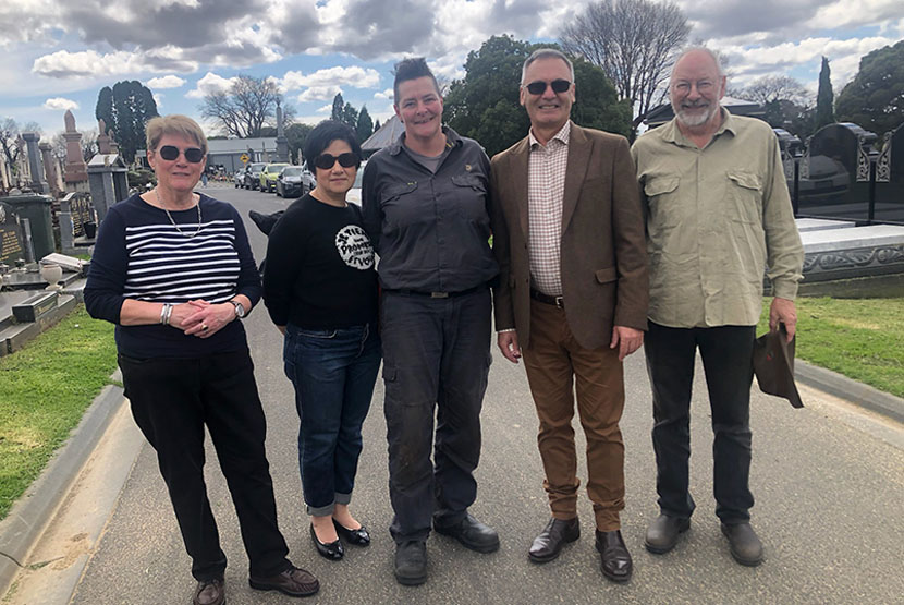 Melbourne Cemetery volunteer gardening group makes ground with help from SMCT