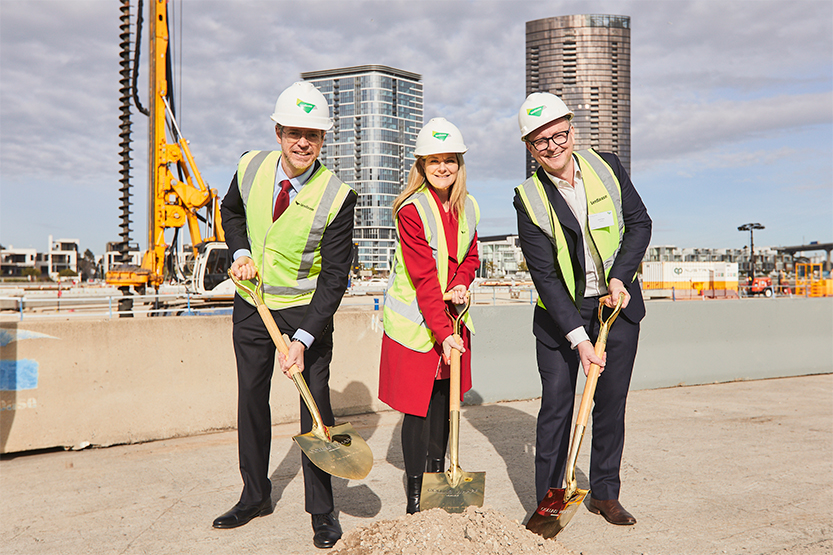 Construction under way at Collins Wharf