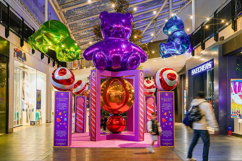 Giant gummy bears take over The District Docklands in Melbourne’s sweetest festive installation yet