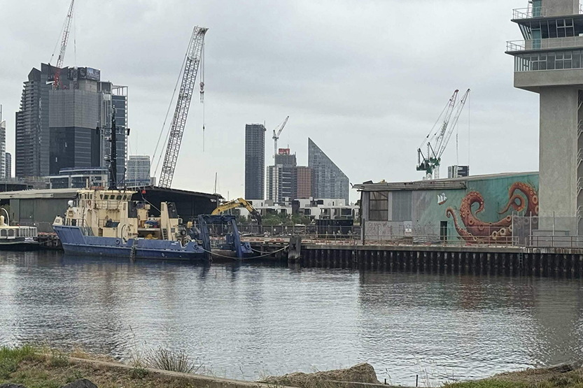 Docklands octopus mural removed as North Wharf redevelopment progresses