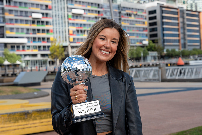 Docklands filmmaker Emily-Kate Murphy returns from New York with major award for debut feature