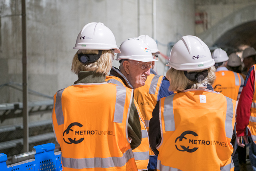 Peter Doherty given behind-the-scenes look of Parkville Station 