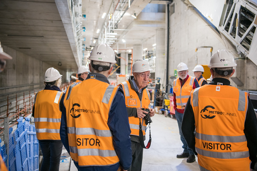 Peter Doherty given behind-the-scenes look of Parkville Station 