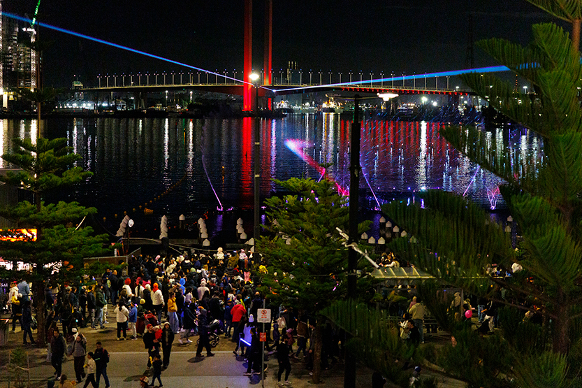 Firelight shines despite promenade closure