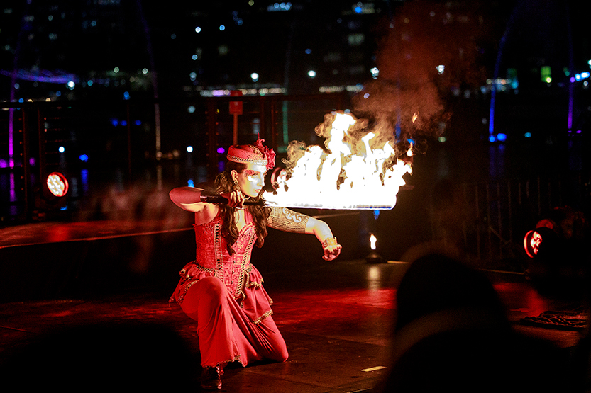 Firelight shines despite promenade closure