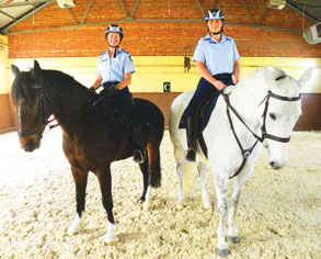 Police presence rides out of town
