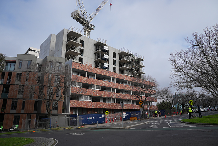 North Melbourne social housing build reaches “topping out” milestone