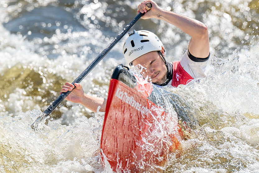 Wildwater canoer rides a wave to new heights