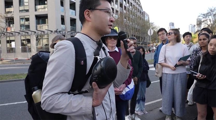 Melbourne University conducts a field trip with residents in the Arden precinct