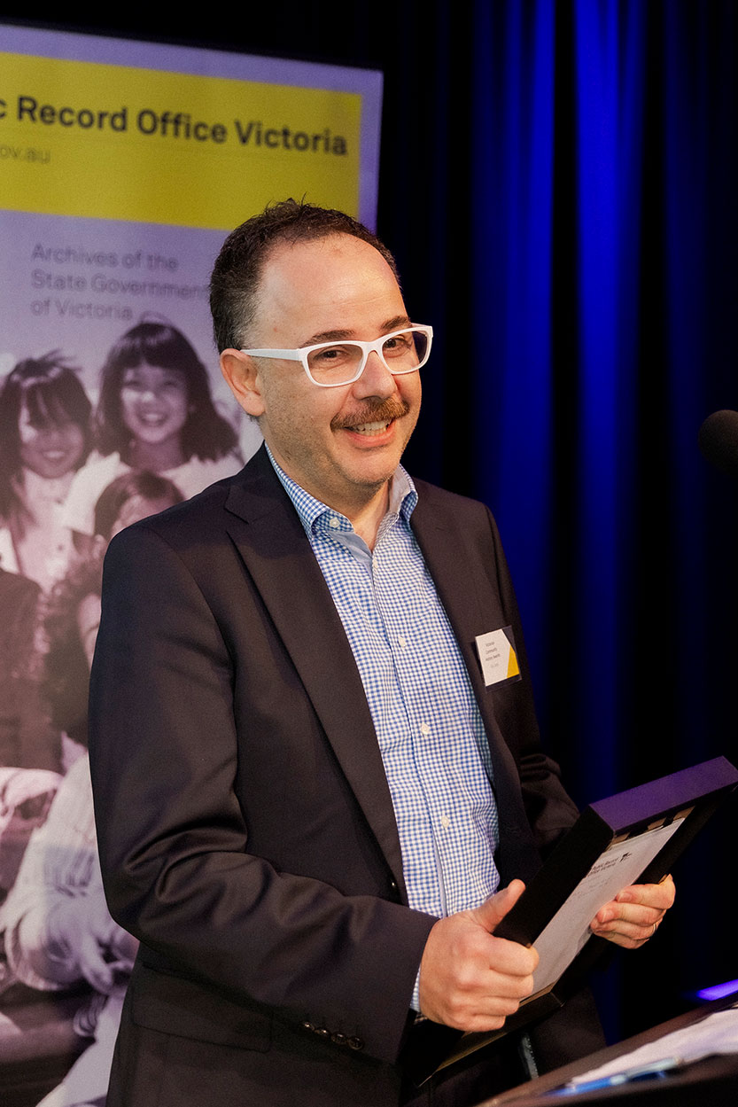 Elio Sarpi recognised with community history award