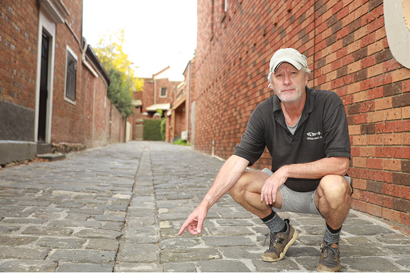 Resident unhappy with bluestone paving project in historic laneway