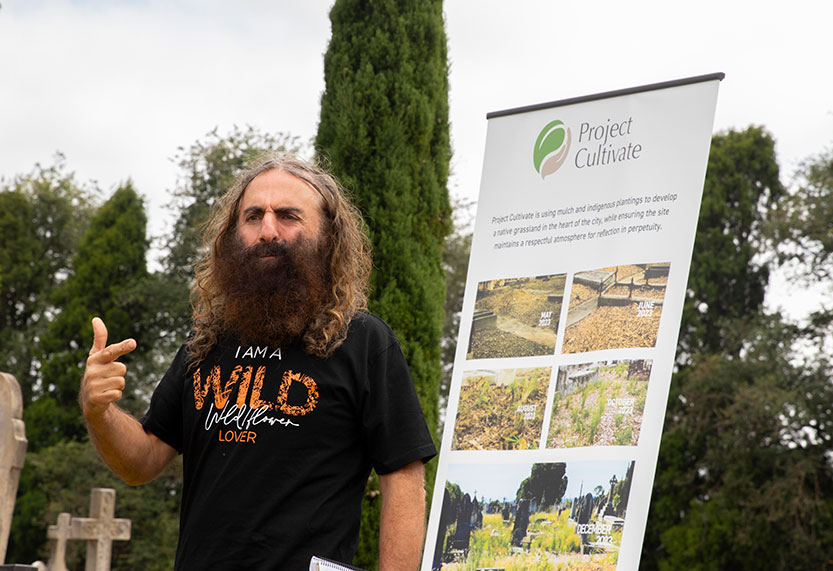Costa Georgiadis helps to celebrate a greener Melbourne General Cemetery