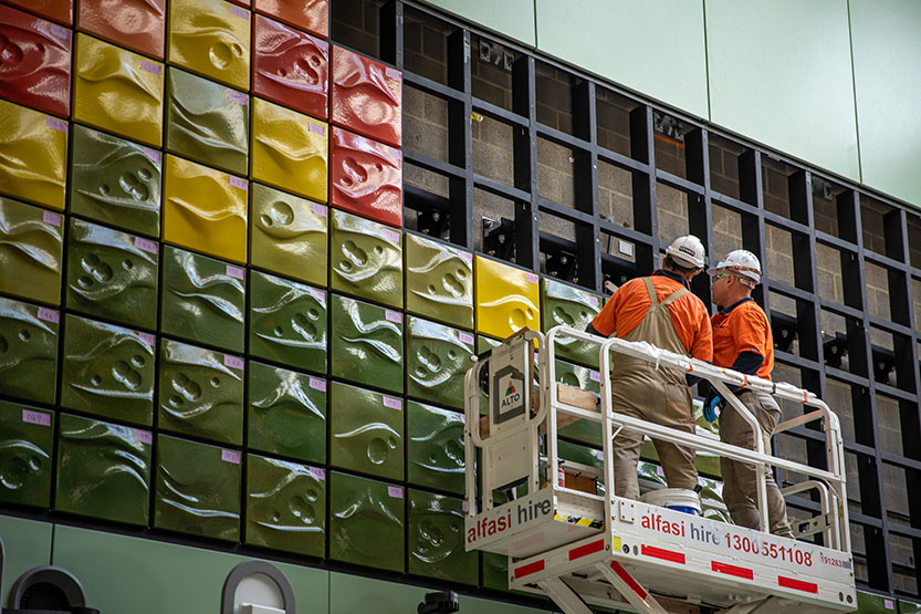 Calming artwork installed at Parkville Station