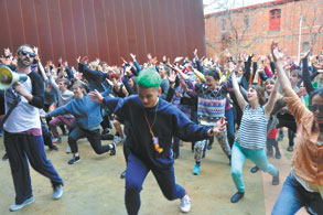 Mass dance action