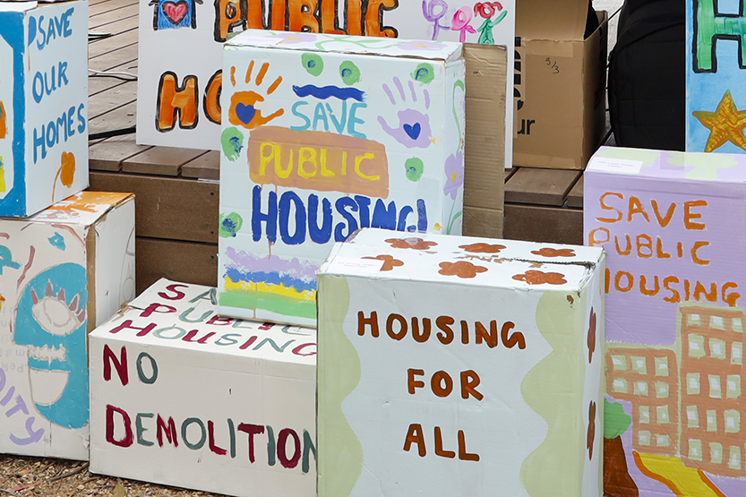 No to the demolition of public housing