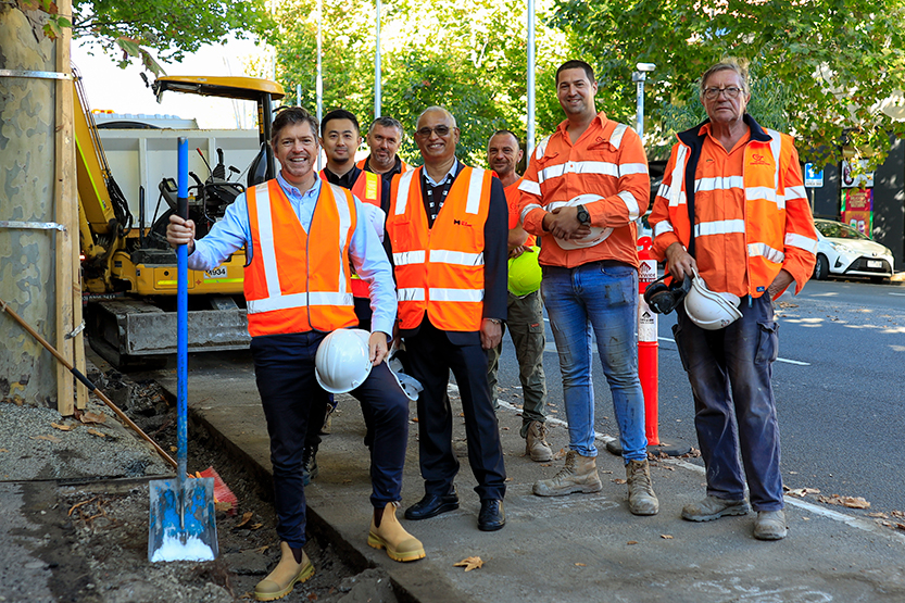 Footpath renewal continues on Lygon St