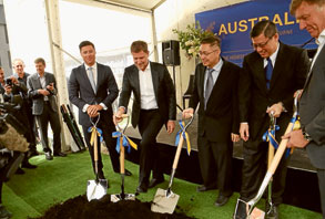 The sod turned on a landmark