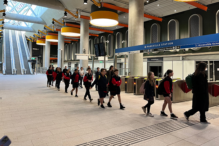 School students get a sneak peek of Parkville Station