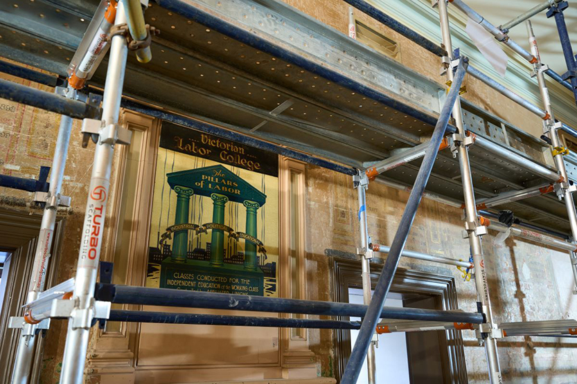 Restoration of Trades Hall continues as part of $10 million heritage project