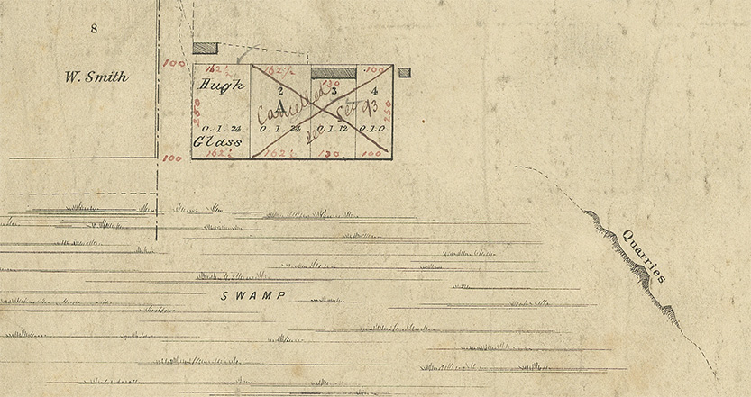 Shiel St quarries, 1855 - North Melbourne