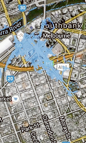Rising sea-levels could see Southbank underwater