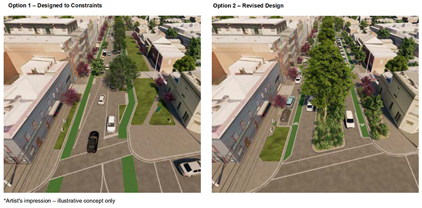 Hawke St residents question council process after linear park redesign