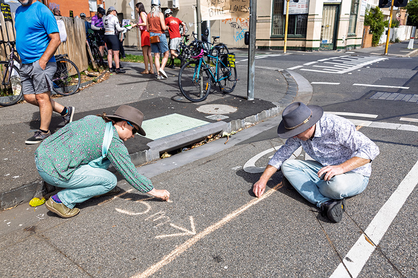 Cyclists protest Yarra’s Elizabeth St bike lane downgrade in Richmond