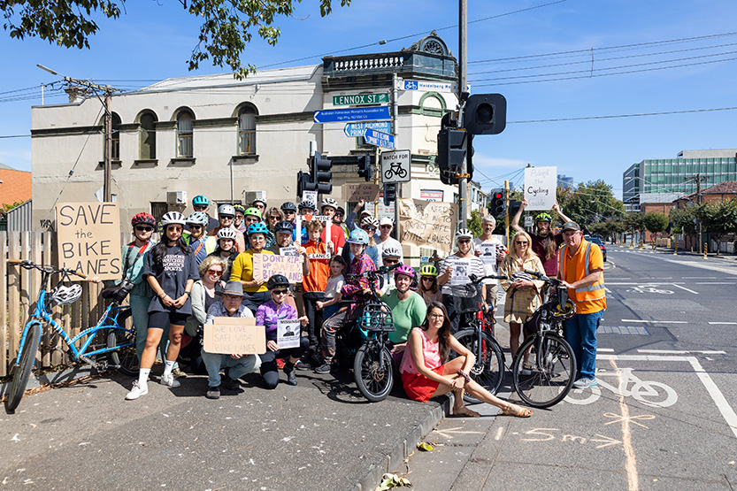 Cyclists protest Yarra’s Elizabeth St bike lane downgrade in Richmond