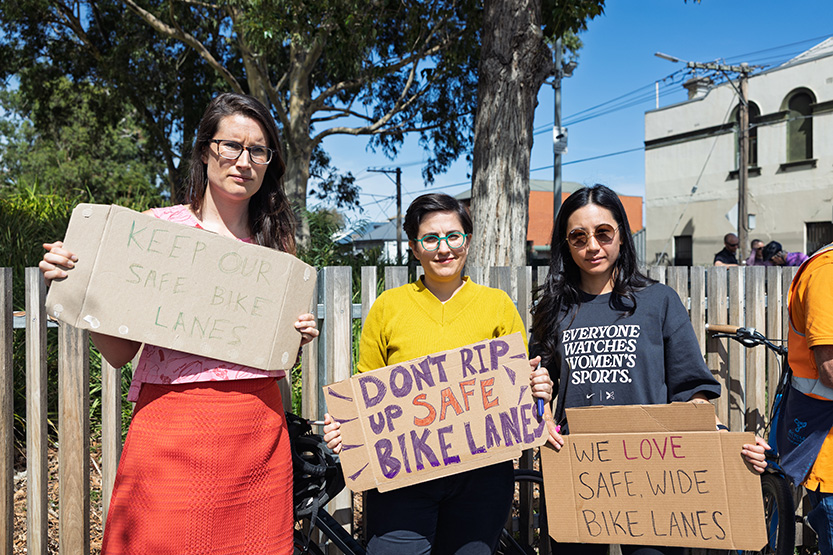 Cyclists protest Yarra’s Elizabeth St bike lane downgrade in Richmond