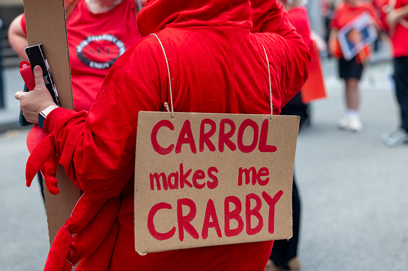 Local teachers walk off job as support grows for school funding fight