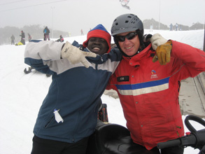 Andrew gives the gift of snow