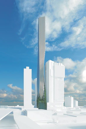 Lifeline for skinny tower