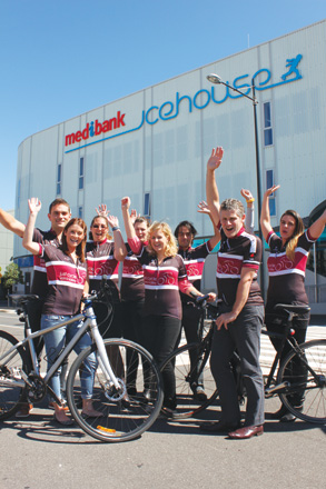 Team Icehouse are on their bikes