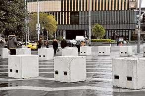 Bollards installed