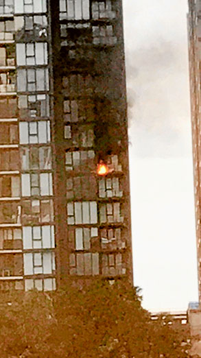Cigarette caused balcony fire