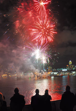 Docklands lights up