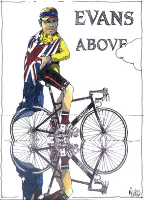 Cadel Evans is here next month
