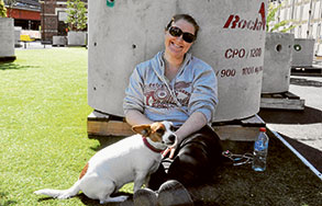Fiona and Daisy at the park