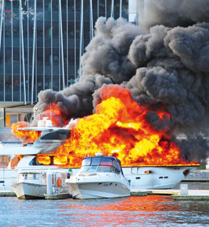 Fire on the water