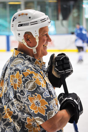 ‘‘Living legend’’ drops in to help