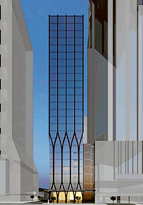 Skinny tower cut down to size