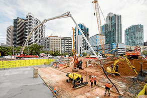 Anzac Station roof construction underway
