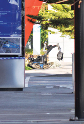 Abandoned suitcase prompts lockdown