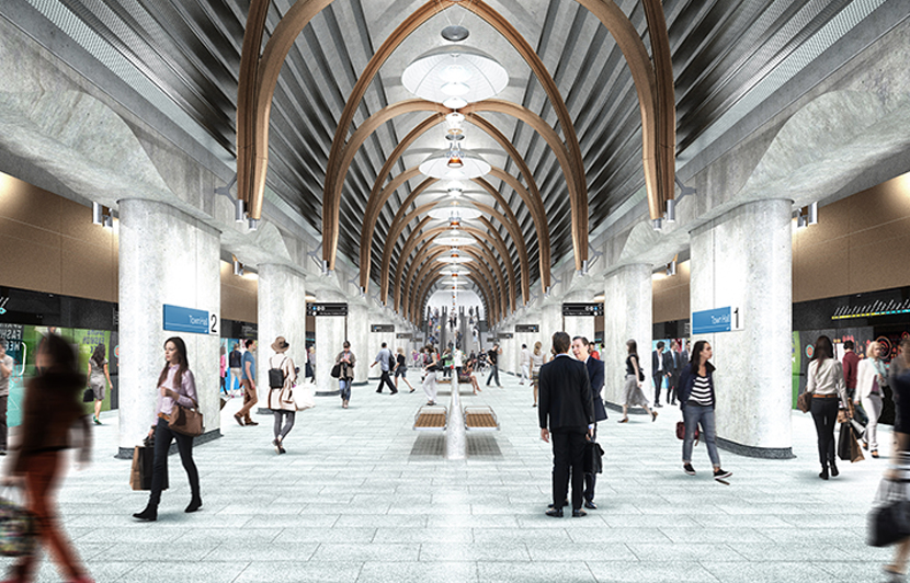  Town Hall Station shaping as a new city landmark