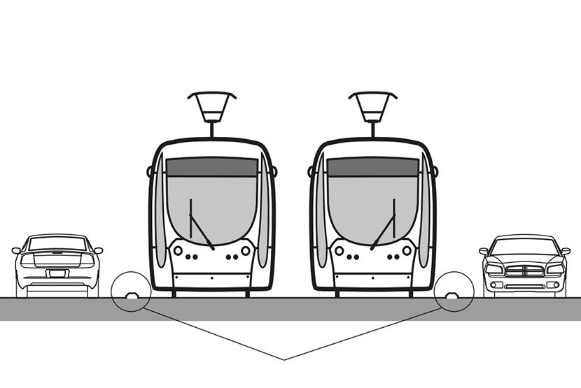 Tram separator works underway in CBD