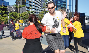 Docklands flash mob